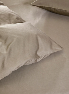 Hoie Örngott Harmoni stentvättad satin Beige 70x100 cm