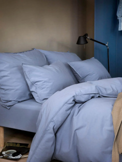 Hoie sengesæt Fröja Lys Denimblå 150x210 cm