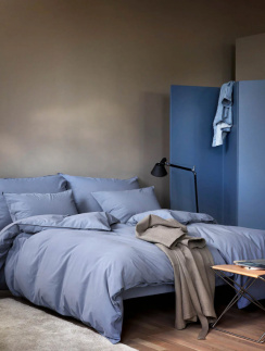 Hoie sengesæt Fröja Lys Denimblå 150x210 cm