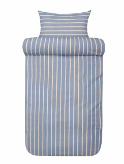 Hoie Henning flannelsengesæt, lys denimblå 150x210 cm