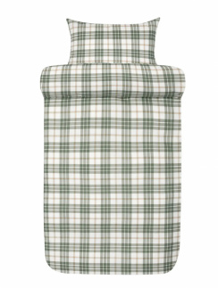 Hoie Lukas flannelsengesæt, grøn 150x210 cm