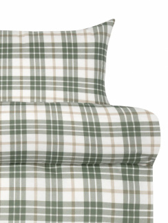 Hoie Lukas flannelsengesæt, grøn 150x210 cm