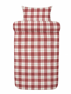 Hoie Lukas flannelsengesæt, rød 150x210 cm