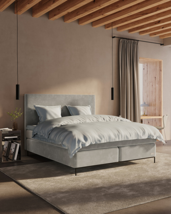 Carpe Diem Beds Härmanö Kontinentalsäng Luxury Dark Grey 210x200 cm