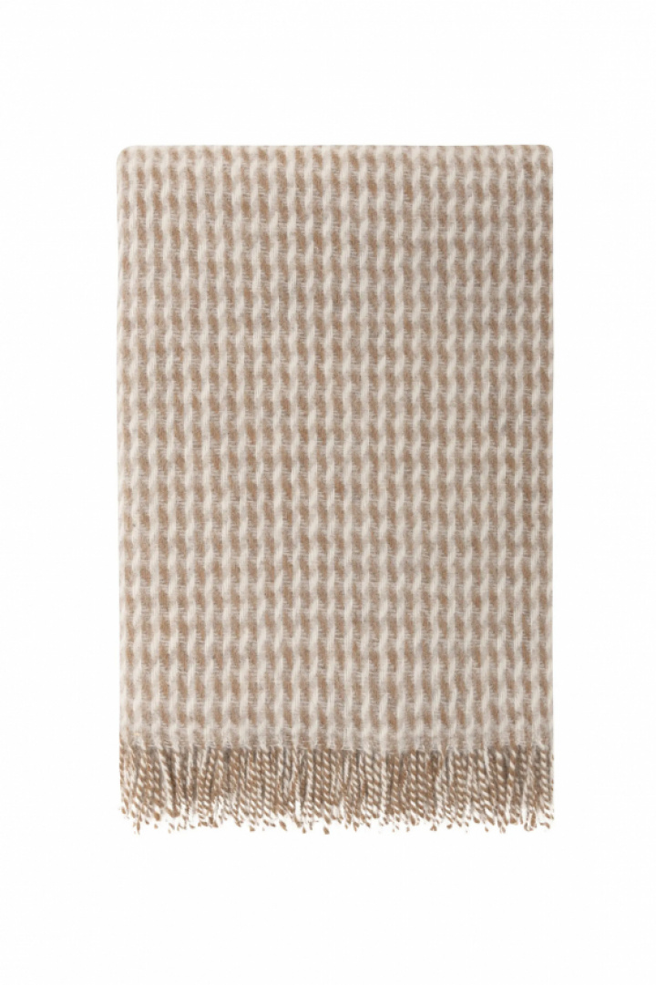 Hoie Teide Ullpläd Ljus Karamell