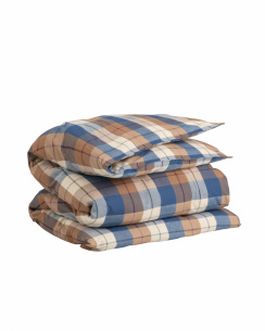 GANT Home Flanel Check Deep Blue Påslakan