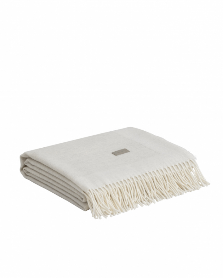 Gant Home Monogram Throw White Sand