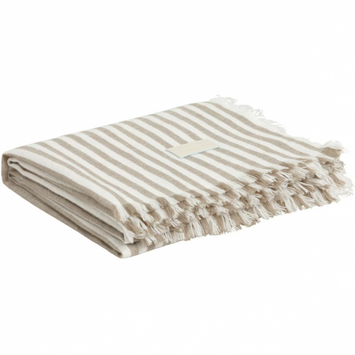 GANT Home Light Stripe Tæppe 130x180 cm, Cold Beige i gruppen Sengetøj / Brands / Gant Home hos Sängvaruhuset Elgen (853103202_204)