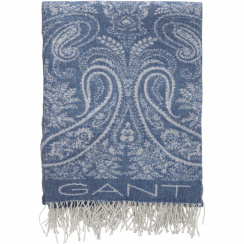 GANT Home Throw Jacquard Paisley Mid blue