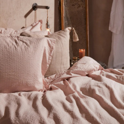 Gripsholm Påslakanset Seersucker Soft Pink