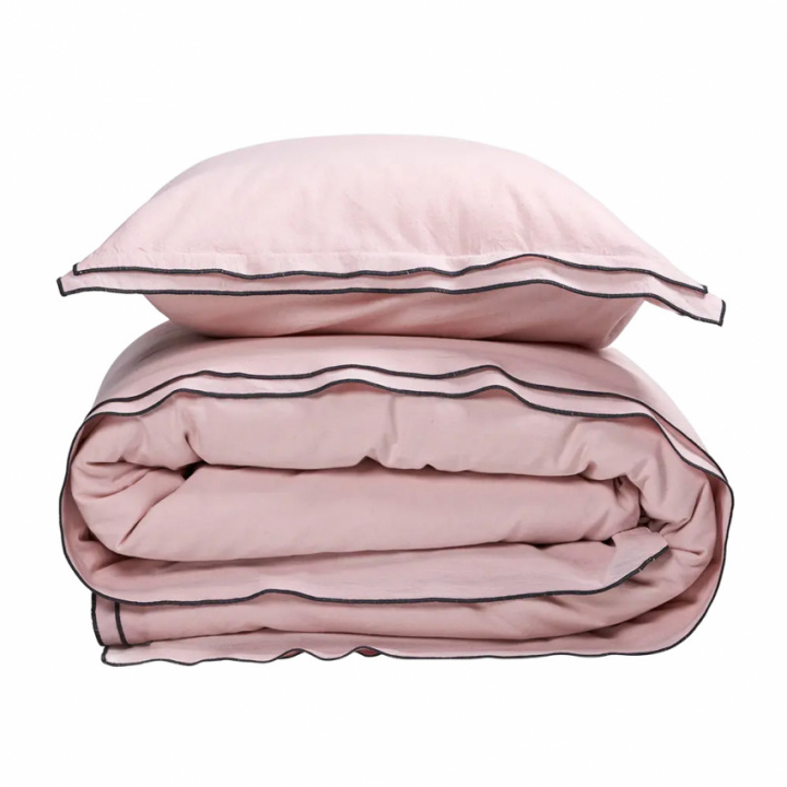 Gripsholm Påslakanset Linneblandning Rosa 150x210 cm
