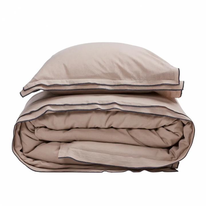 Gripsholm Påslakanset Linneblandning Beige 150x210 cm