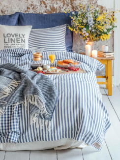 Lovely Linen Misty Påslakan Denim Blue