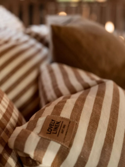 Lovely Linen Misty Påslakan Edge Almond