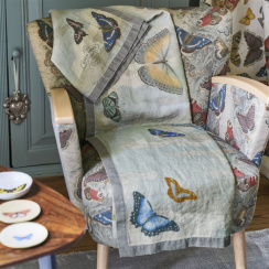 Designers Guild Mirrored Butterflies Sky 130x180cm