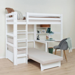 Hoppekids Eco Luxury Hög Säng Study and Chill 90x200 cm