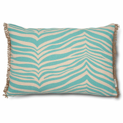 Classic Collection Pude Zebra Aqua 40x60 cm