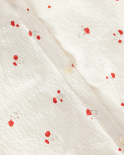 Garbo & Friends Pussilakana Seersucker Poppy 150x210 cm