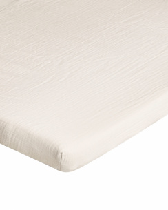 Garbo & Friends Fitted Sheet Muslin Eggshell 