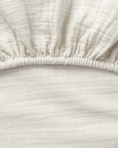 Garbo & Friends Fitted Sheet Muslin Eggshell 