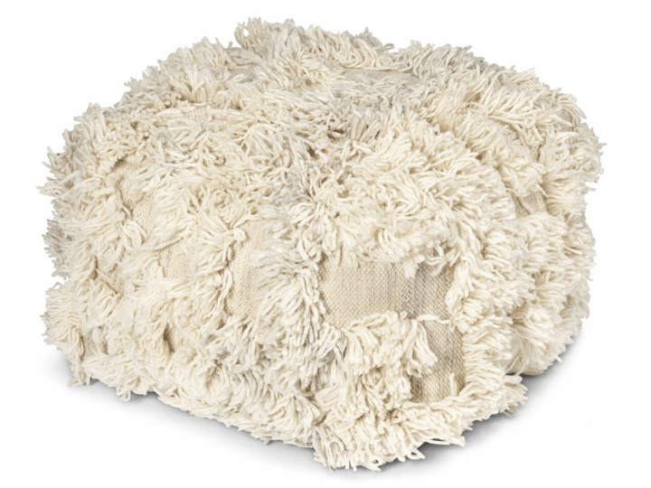 Classic Collection Rio Pouf Ivory/Melange 55x55 cm ryhmässä Tarvikkeet / Puffit @ Sängvaruhuset Elgen (PO55RIIM)