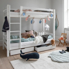 Hoppekids Eco Luxury Hög Våningssäng med rak stege