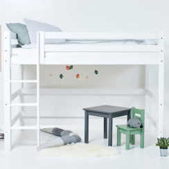 Hoppekids Eco Luxury Mellemhøj Seng med lige stige 90x200 cm