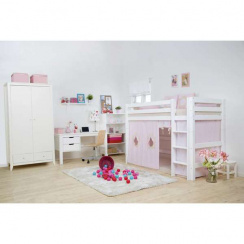 Hoppekids Eco Luxury Mellemhøj Seng med lige stige 90x200 cm