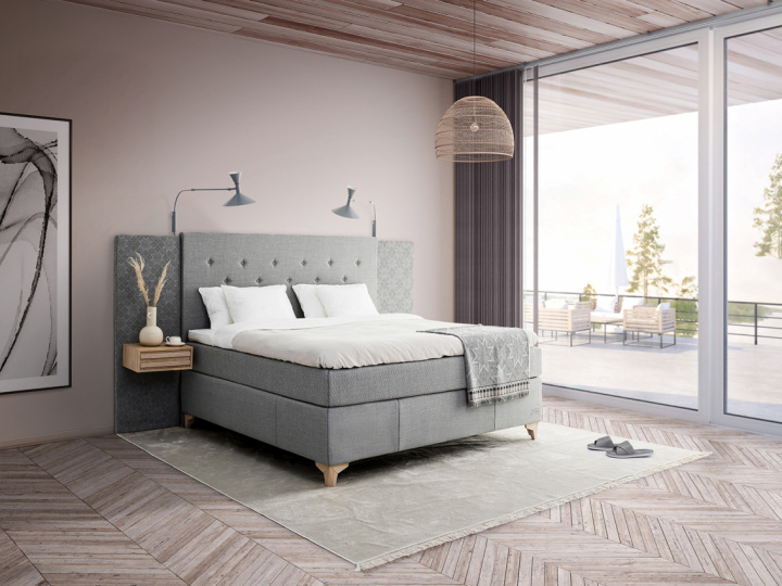 Jensen Supreme Icon Kontinentalsäng Grey 180x200 cm i gruppen Sängar / Kontinentalsängar / Kontinentalsängar 180 cm hos Sängvaruhuset Elgen (QC7070027501)