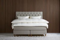 Winga Premium Kontinentalsäng Beige 160 med sänggavel Winga Premium Kontinentalsäng Beige 160 med sänggavel