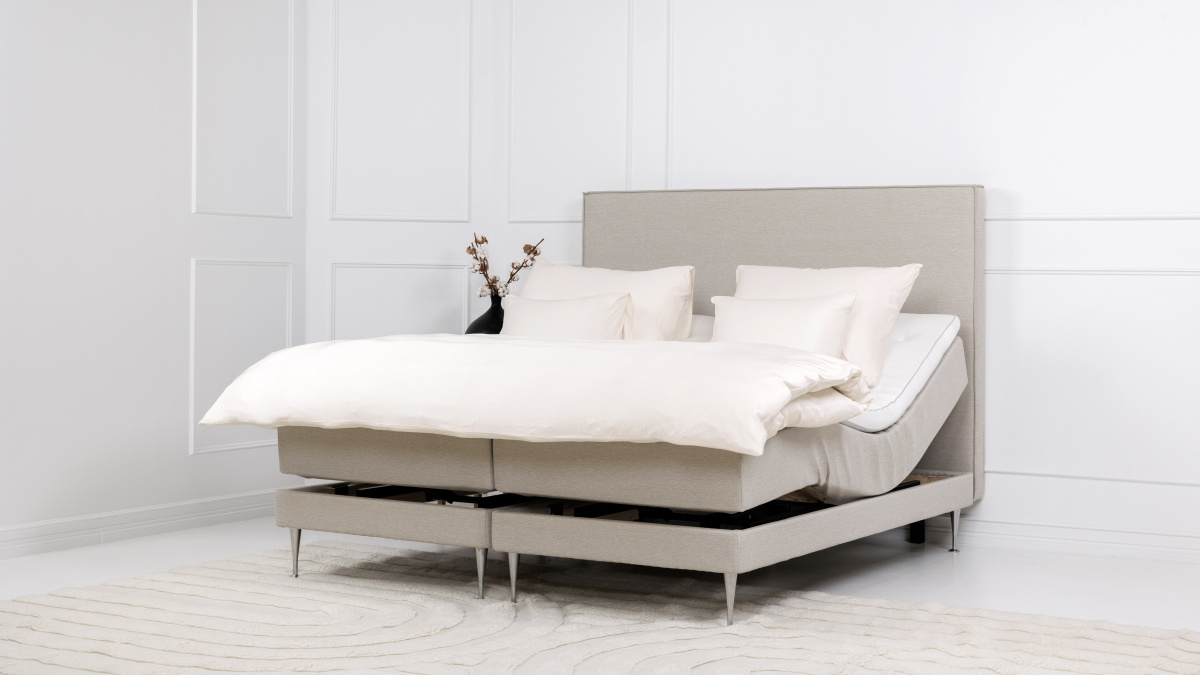 Winga Premium Ställbar Säng Beige 180