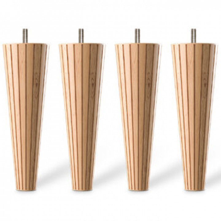 Hilding Sängben Konad Ek Spårad 12 cm i gruppen Tillbehör / Sängtillbehör / Sängben hos Sängvaruhuset Elgen (V87025)