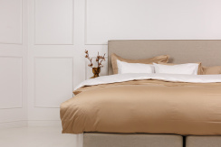 Elgen Hotel Beds Dynebetræk Beige Satin