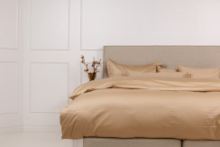 Elgen Hotel Beds Dynebetræk Beige Satin